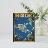 De blauwe vogel -  boekomslag briefkaart (Staand voorkant)