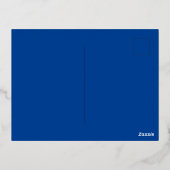 De blauwe vogel -  goud folie uitnodiging briefkaart (Achterkant)