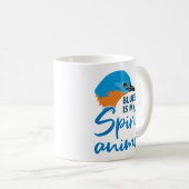 De blauwe vogel is mijn bezielde dierblauwe vogel koffiemok (Voorkant rechts)