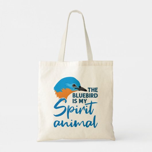 De blauwe vogel is mijn bezielde dierblauwe vogel tote bag (Achterkant)