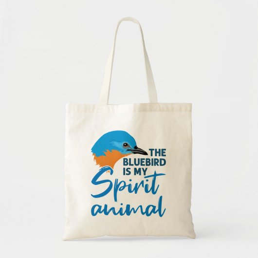 De blauwe vogel is mijn bezielde dierblauwe vogel tote bag (Voorkant)