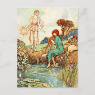 De blauwe vogel: Koningin Florina ontmoet een moer Briefkaart