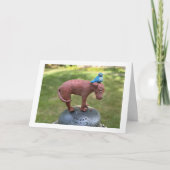 De blauwe vogel van geluk kaart (Voorkant)