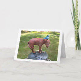 De blauwe vogel van geluk kaart