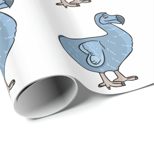 De blauwe Vogel van het Dodo van de Cartoon Cadeaupapier (Rol Hoek)
