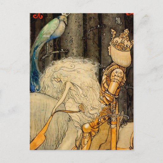 “De Blauwe Vogel” van John Bauer Briefkaart (Voorkant)
