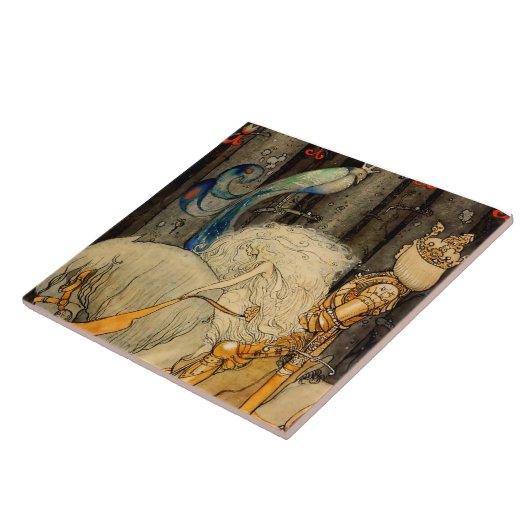 “De Blauwe Vogel” van John Bauer Tegeltje (Zijkant)