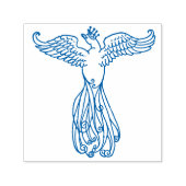 De blauwe vogel  zelfinktende stempel (Design)