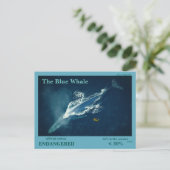 De blauwe walvis is bedreigd - briefkaart (Staand voorkant)