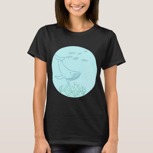 de blauwe walvis t-shirt (Voorkant)