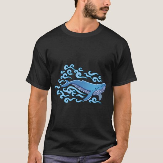 De blauwe walvis t-shirt (Voorkant)