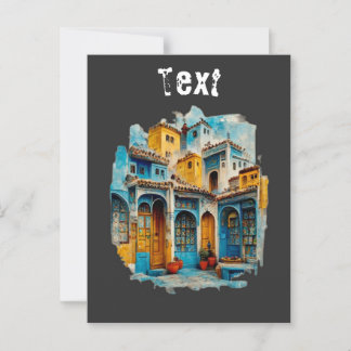 De Blauwe Wandtapijt: Klassieke Elegantie van Chef Briefkaart
