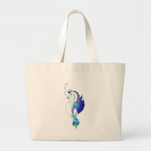 De blauwe waterpest grote tote bag