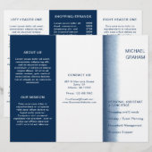 De Blauwe Waterverf van de Marine Modern Business  (Voorkant / Achterkant)