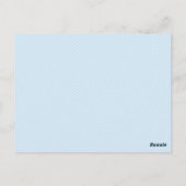 De blauwe Wensen van het Baby shower van de Briefkaart (Achterkant)
