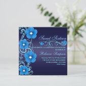 De blauwe/Witte Verjaardag van de Werveling Kaart (Staand voorkant)