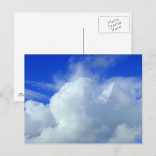 De blauwe Yonder Briefkaart (Voorkant / Achterkant)