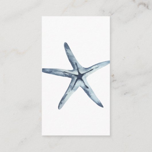 De blauwe zeester | Bruiloft hotelaccommodatie Informatiekaartje (Achterkant)