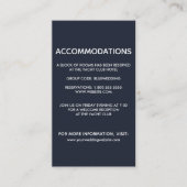 De blauwe zeester | Bruiloft hotelaccommodatie Informatiekaartje (Voorkant)