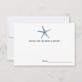 De Blauwe Zeester | Huwelijk Trouwadvieskaarten Kaart (Voorkant)