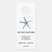 De blauwe zeester | Huwelijksgast Deurhanger (Voorkant)