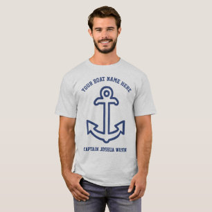 De blauwe Zeevaart Gepersonaliseerde T-shirt van