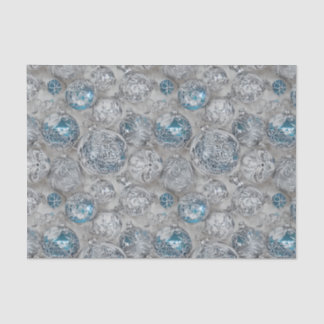 De Blauwe & Zilveren Kerstbal Serie Ontwerp 11 Tissuepapier