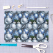 De Blauwe & Zilveren Kerstbal Serie Ontwerp 12 Tissuepapier (Craft)