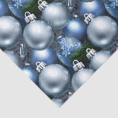 De Blauwe & Zilveren Kerstbal Serie Ontwerp 12 Tissuepapier (Detail)