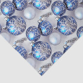 De Blauwe & Zilveren Kerstmisbol Reeks Ontwerp 10 Tissuepapier (Detail)