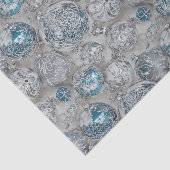 De Blauwe & Zilveren Kerstmisbol Serie Design 11 Tissuepapier (Detail)