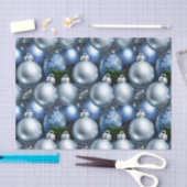 De Blauwe & Zilveren Kerstmisbol Serie Design 12 Tissuepapier (Craft)