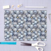 De Blauwe & Zilveren Kerstmisbol Serie Ontwerp 13 Tissuepapier (Craft)