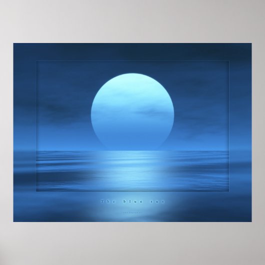 De blauwe zon poster (Voorkant)