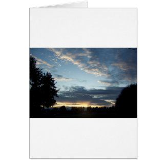 De blauwe Zonsondergang droomt Wenskaart