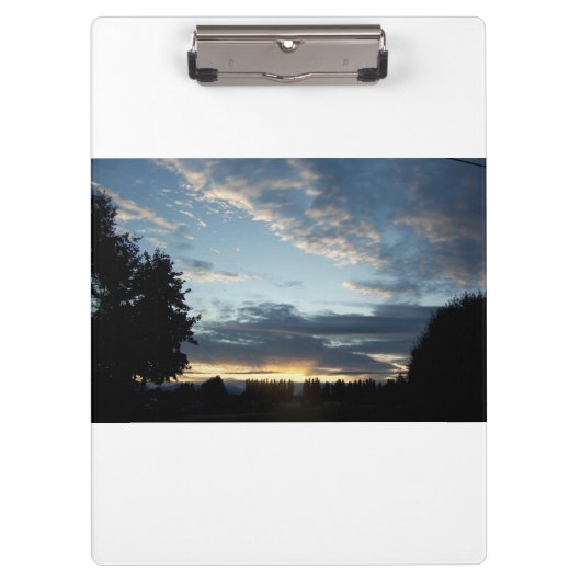 De blauwe Zonsondergang droomt Wit Klembord (Voorkant)