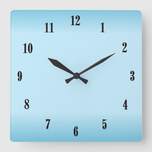 De Blauwe Zwarte Aantallen van de hemel Vierkante Klok (Voorkant)