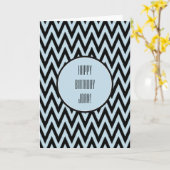 De blauwe Zwarte Verjaardag van de Chevron Kaart (Gele Bloem)