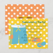 De blauwe zwembroeken kaart (Voorkant / Achterkant)