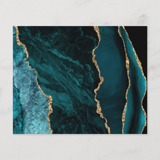 De Blauwgroen Blauwe Goud Agate Marble van de begr (Achterkant)