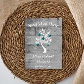 De blauwgroen Boom van Harten sparen de Datum aank Aankondiging