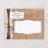 De Blauwgroen Broom van het Land Rustic sparen de  Aankondigingskaart (Achterkant)