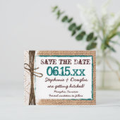 De Blauwgroen Broom van het Land Rustic sparen de  Aankondigingskaart (Staand voorkant)