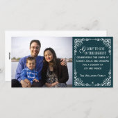 De blauwgroen Christelijke Vintage Kaarten van de (Voorkant / Achterkant)