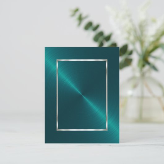 De Blauwgroen datum opslaan Save The Date (Staand voorkant)