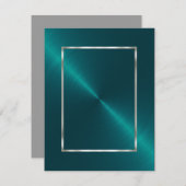 De Blauwgroen datum opslaan Save The Date (Voorkant / Achterkant)