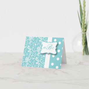 De blauwgroen en Witte Kaart van het Monogram