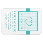 De blauwgroen Grafiek van de Wiskunde van het Hart Magneet (Horizontaal)