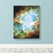 De blauwgroen Nevel van de Krab Canvas Afdruk (Insitu (Houten vloer))