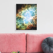 De blauwgroen Nevel van de Krab Canvas Afdruk (Insitu (Woonkamer))